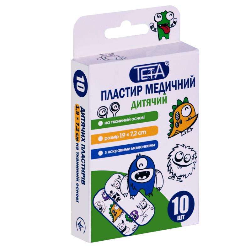 Пластир для ран дитячий Teta на тканинній основі 1,9х7,2см